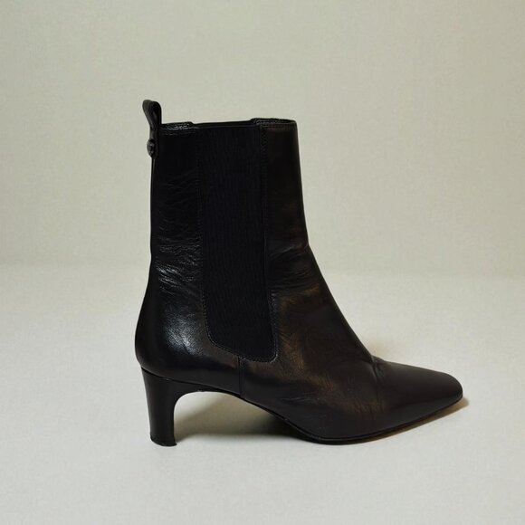 Russell & Bromley Black Leather Slip-On Ankle Boots 👢✨ - Picture 6 of 10